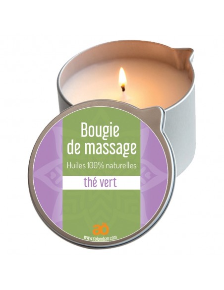 Bougie de massage thé vert