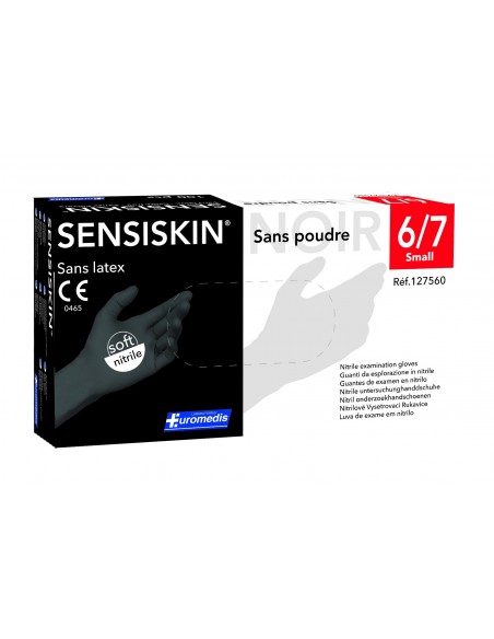 Gant nitrile noir sans poudre S