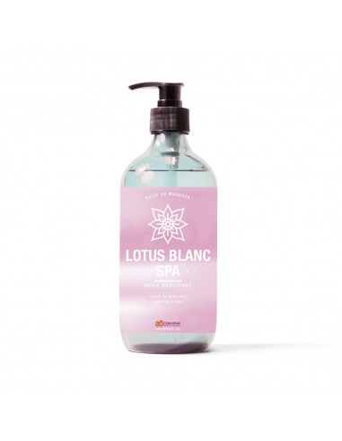 Huile de massage au parfum lotus blanc