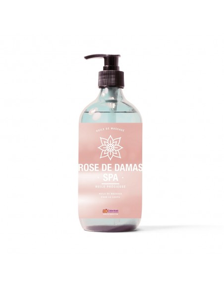 Huile de massage au parfum rose de damas