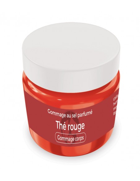 Gommage au sel parfumé Thé rouge - 200 gr - Produit SPA/Massage/Beauté Gommage au sel parfumé Thé rouge - 200 gr - Produit SPA/Massage/Beauté