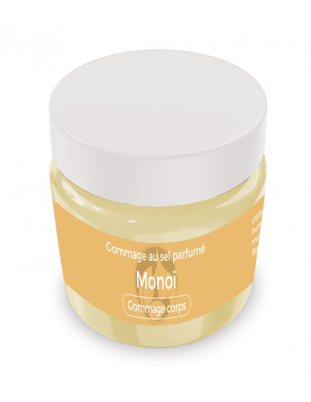 Gommage au sel parfumé Monoï - 200 gr - Produit SPA/Massage/Beauté Gommage au sel parfumé Monoï - 200 gr - Produit SPA/Massage/Beauté