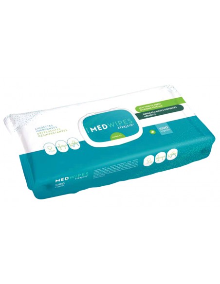 Lingettes nettoyantes désinfectantes pour surfaces, petit matériel, dispositifs médicaux