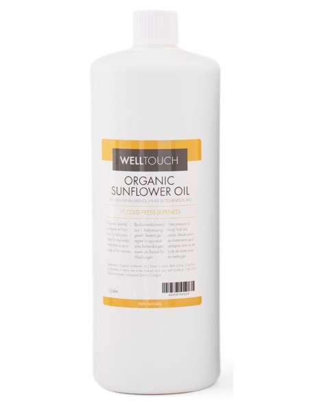 Huile de tournesol, BIO 1ère pression à froid, agr. bio contrôlée, mûrie 1 LITRE