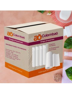 Draps d'examen Ouaté 50 cm Compact  (par carton de 6 rouleaux)