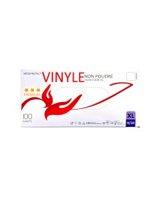 Gant Vinyle Non Poudré - Taille XL - Boîte de 100 pièces