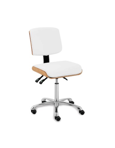 Tabouret à assise plate avec dossier ergonomique
