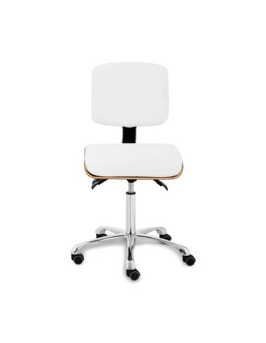 Tabouret à assise plate avec dossier ergonomique