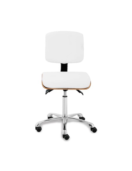 Tabouret à assise plate avec dossier ergonomique