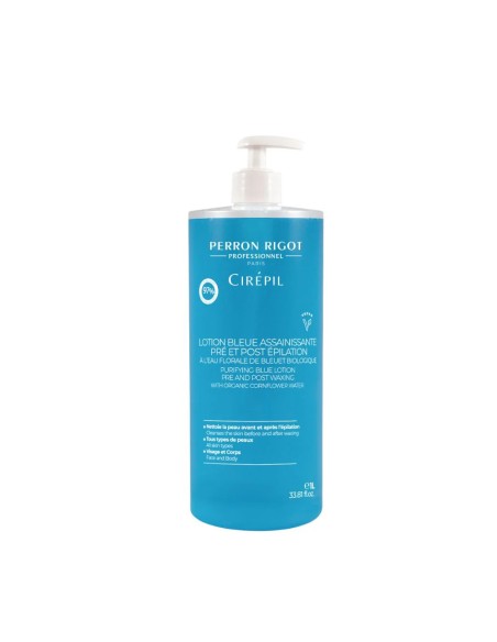 Lotion Pré et Post-Épilation Bleue Assainissante – Perron Rigot (1l)