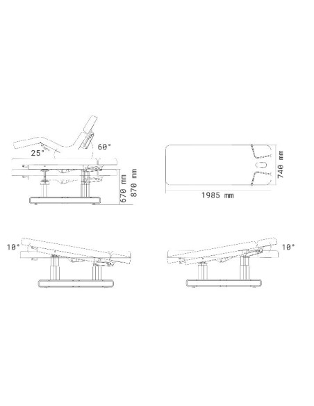 Table de Massage Spa Électrique Moldavi+ 4 Moteurs LED | Pro