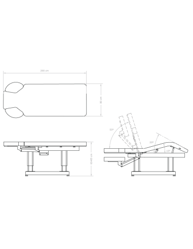 Table de Massage Spa Électrique Murz 4 Moteurs XL | Pro