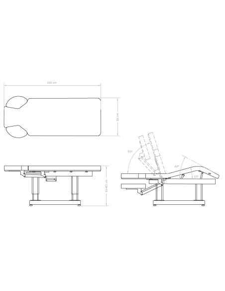 Table de Massage Spa Électrique Murz 4 Moteurs XL | Pro