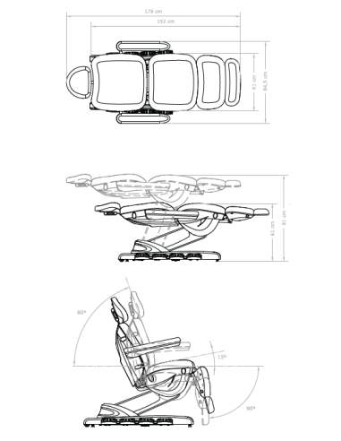 Fauteuil d'Esthétique Électrique Chauffant Girta Next 4 Moteurs