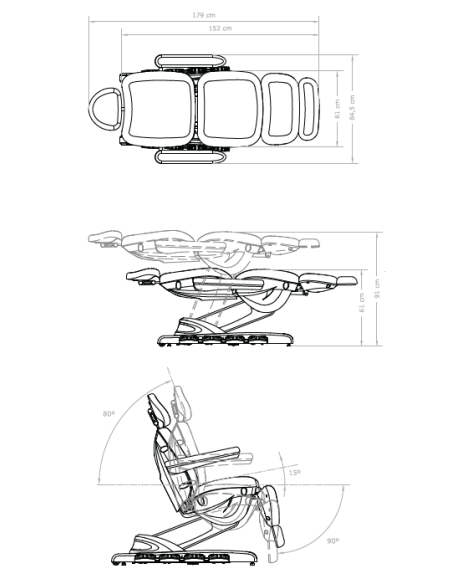 Fauteuil d'Esthétique Électrique Chauffant Girta Next 4 Moteurs