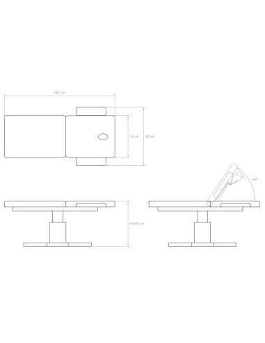 Table de Massage Spa Électrique Rukba 1 Moteur | Pro