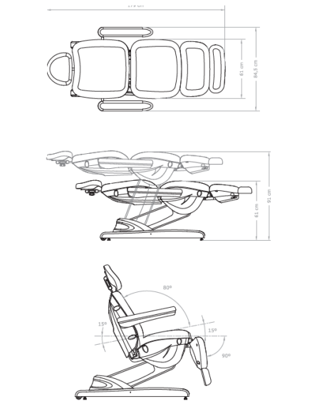 Fauteuil d'Esthétique Électrique Girta 4 Moteurs | Haut de Gamme