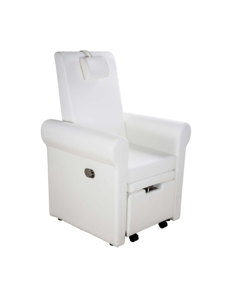 Fauteuil de Pédicure Aventur blanc avec Espace SPA Hydromassant