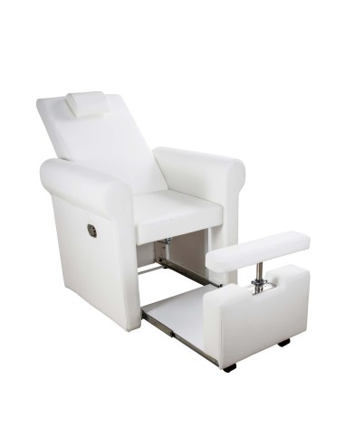 Fauteuil de Pédicure Aventur blanc avec Espace SPA Hydromassant