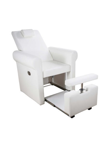 Fauteuil de Pédicure Aventur blanc avec Espace SPA Hydromassant