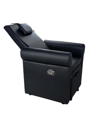 Fauteuil de Pédicure Aventur noir avec Espace SPA Hydromassant