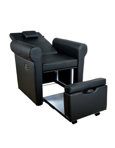 Fauteuil de Pédicure Aventur noir avec Espace SPA Hydromassant