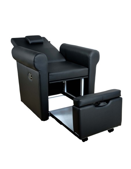Fauteuil de Pédicure Aventur noir avec Espace SPA Hydromassant