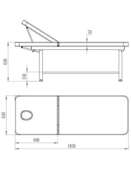 Table de Massage Fixe Sirp | Élégance Chromée & Confort