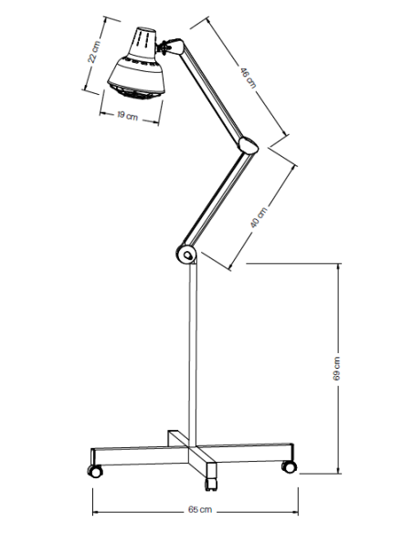 Lampe Infrarouge sur Pied Myso | Chaleur Réglable 250W