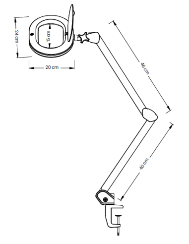 Lampe Loupe LED de Table Niya | 5 Dioptries...