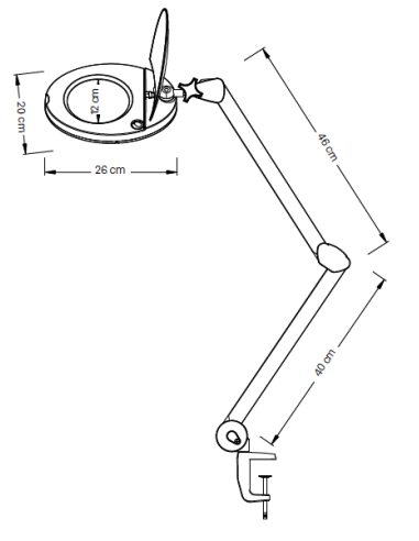 Lampe Loupe LED de Table Sava | 5 Dioptries...