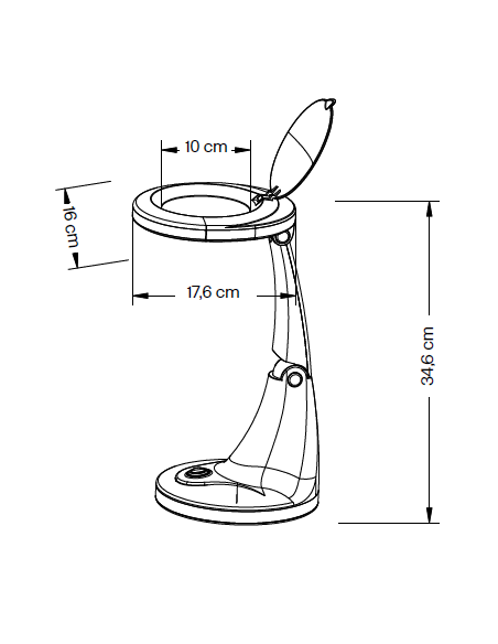 Lampe Loupe LED de Table Hala | 5 Dioptries & Base Stable