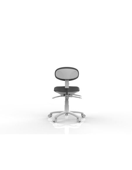 Tabouret Esthétique Ergonomique Sun dossier Gris anthracite| Hauteur & Inclinaison Réglables