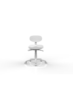 Tabouret Esthétique Ergonomique Sun dossier blanc| Hauteur & Inclinaison Réglables 2