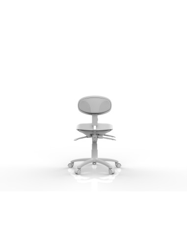 Tabouret Esthétique Ergonomique Sun dossier blanc| Hauteur & Inclinaison Réglables