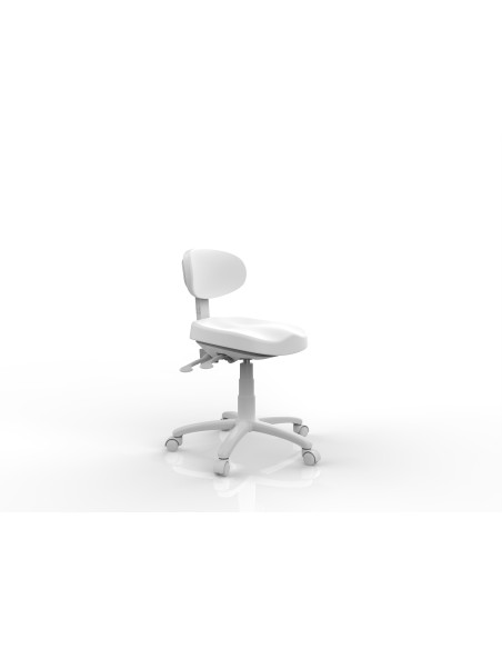 Tabouret Esthétique Ergonomique Sun dossier blanc| Hauteur & Inclinaison Réglables