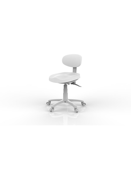 Tabouret Esthétique Ergonomique Sun dossier blanc| Hauteur & Inclinaison Réglables