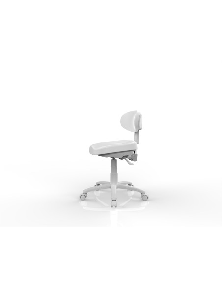 Tabouret Esthétique Ergonomique Sun dossier blanc| Hauteur & Inclinaison Réglables