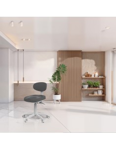 Tabouret Esthétique Ergonomique Sun dossier Gris anthracite| Hauteur & Inclinaison Réglables