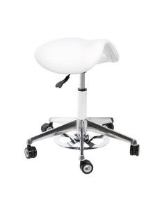 Tabouret Selle Vena Adapt blanc | Triple Commande Réglable