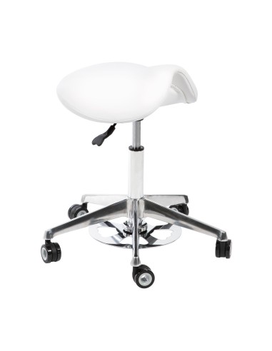 Tabouret Selle Vena Adapt blanc | Triple Commande Réglable