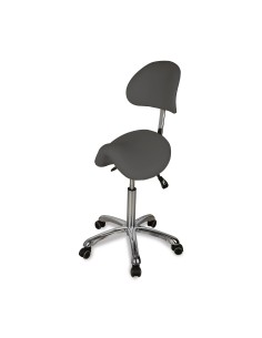 Tabouret Selle Zeo Back Gris anthracite | Ergonomique & Réglable