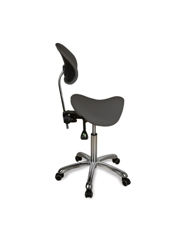 Tabouret Selle Zeo Back Gris anthracite | Ergonomique & Réglable