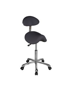 Tabouret Selle Obsi Back Gris anthracite | Ergonomique & Réglable