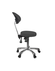 Tabouret Rond Zin Back Gris Anthracite | Ergonomique & Réglable