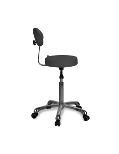 Tabouret Rond Opal Back Gris Anthracite | Ergonomique & Réglable 2