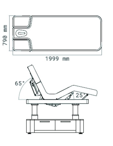 Table de Massage Électrique OKEN | Chauffante, LED & Trendelenburg