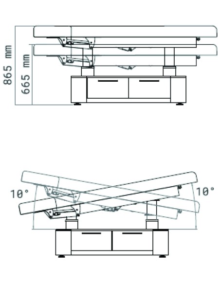 Table de Massage Électrique OKEN | Chauffante, LED & Trendelenburg