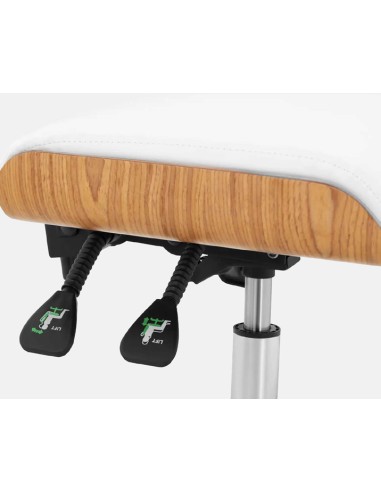 Tabouret de Massage Professionnel ZOI | Assise Plate & Dos Bois
