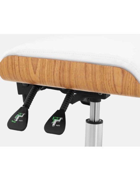 Tabouret de Massage Professionnel ZOI | Assise Plate & Dos Bois